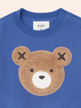 FURRY HUXBEAR COBALT SWEATSHIRT