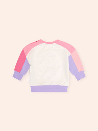 COLOUR BLOCK SITTING HUXETTE SWEATSHIRT