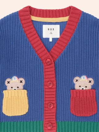 COLOUR BLOCK VARSITY HUX CARDI
