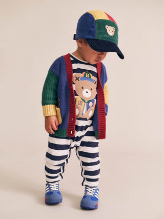COLOUR BLOCK VARSITY HUX CARDI