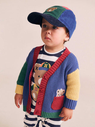 COLOUR BLOCK VARSITY HUX CARDI