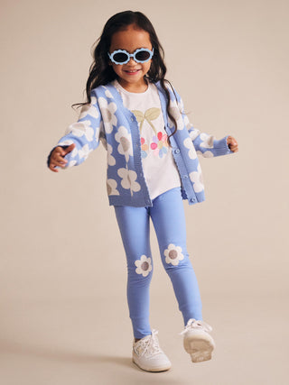 Daisy Scalloped Knit Cardi