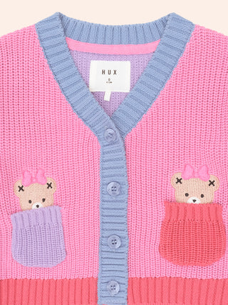 COLOUR BLOCK HUXETTE CARDI