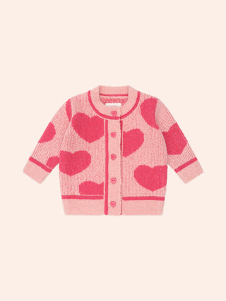 HEART TIPPED CARDI