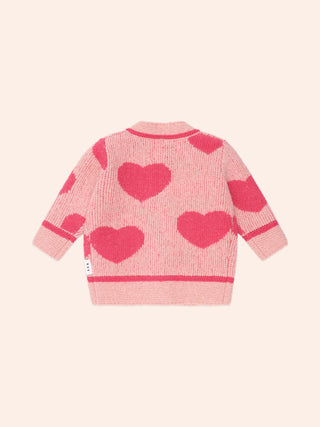 HEART TIPPED CARDI