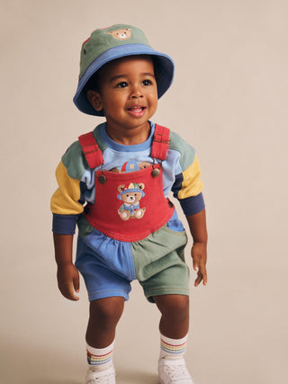 Huxbear Bucket Hat Denim Multicolour