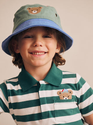 Huxbear Bucket Hat Denim Multicolour