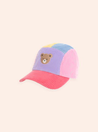 COLOUR BLOCK CORD PANEL CAP - MULTI COLOR
