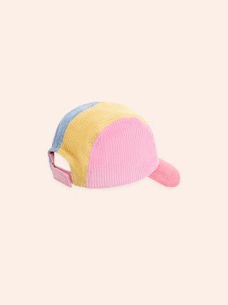 COLOUR BLOCK CORD PANEL CAP - MULTI COLOR