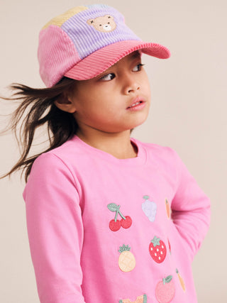 COLOUR BLOCK CORD PANEL CAP - MULTI COLOR