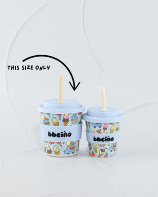 Reusable Bambinocino Bamboo Cup - Scoops in Blue (240ml)