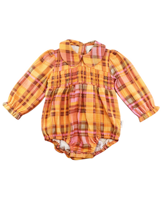 Rainbow Tartan Collared Playsuit