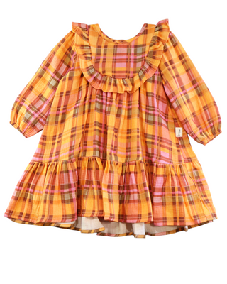 Rainbow Tartan Woven Dress