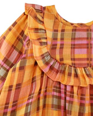 Rainbow Tartan Woven Dress