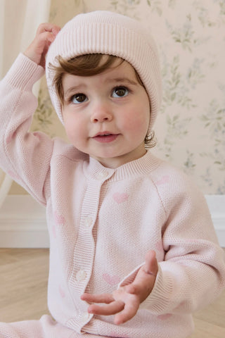 Kate Cardigan-Kate Heart Jacquard Cotton Candy