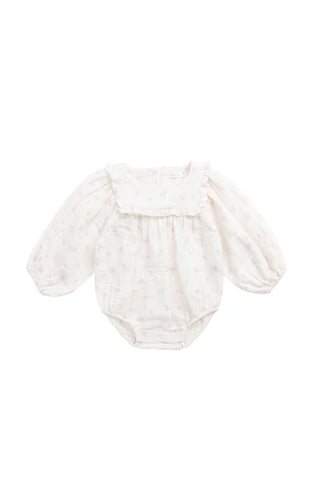 Organic Cotton Muslin Frances Playsuit - Pauline Pink