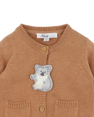 CHARLIE KOALA ORGANIC KNITTED CARDIGAN