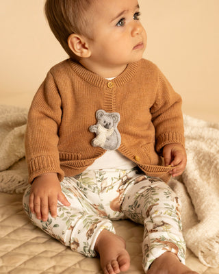 CHARLIE KOALA ORGANIC KNITTED CARDIGAN