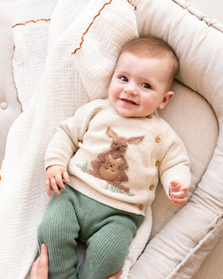 CHARLIE KANGAROO ORGANIC KNITTED CARDIGAN