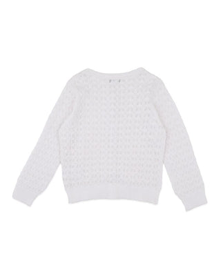 POINTELLE ORGANIC COTTON CARDIGAN