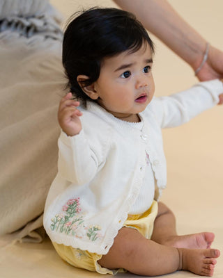 BONNIE ORGANIC HAND EMB CARDIGAN