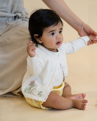 BONNIE ORGANIC HAND EMB CARDIGAN