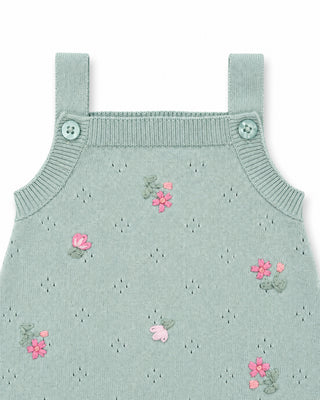 CHELSEA ORGANIC HAND EMB. KNIT BODYSUIT