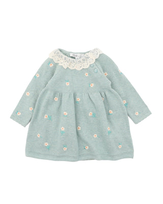 FERN ORGANIC EMB. KNITTED DRESS
