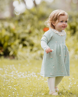 FERN ORGANIC EMB. KNITTED DRESS