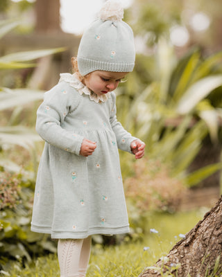 FERN ORGANIC EMB. KNITTED DRESS