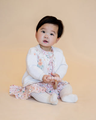 FERN HAND EMB. ORGANIC CARDIGAN