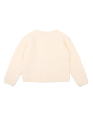 GIRLS CREAM POINTELLE CARDIGAN 3-7 YRS