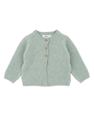 GIRLS SAGE POINTELLE CARDIGAN