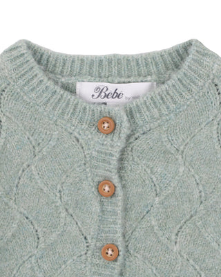 GIRLS SAGE POINTELLE CARDIGAN
