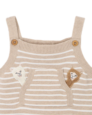 HUNTER ORGANIC STRIPE KNITTED OVERALLS