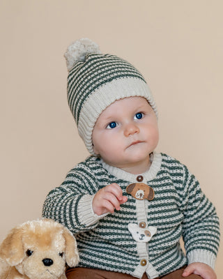 OTTO STRIPE ORGANIC KNITTED BEANIE