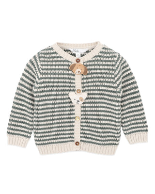 OTTO STRIPE ORGANIC KNITTED CARDIGAN