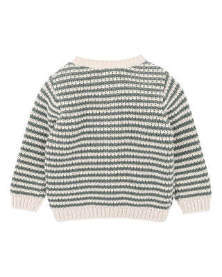 OTTO STRIPE ORGANIC KNITTED CARDIGAN