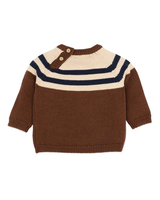 JAKE RAGLAN STRIPE KNITTED JUMPER