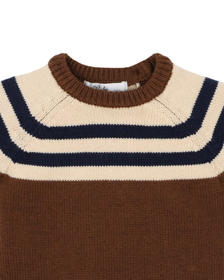 JAKE RAGLAN STRIPE KNITTED JUMPER