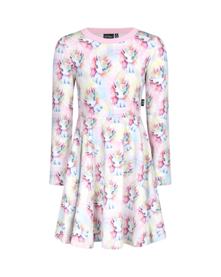 UNICORN PONY LONG SLEEVE POLLY DRESS