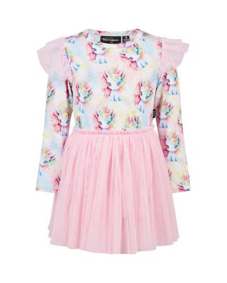 UNICORN PONY LONG SLEEVE CIRCUS FRILL DRESS