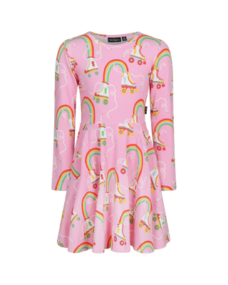 LET THE GOOD TIMES ROLL LONG SLEEVE WAISTED DRESS