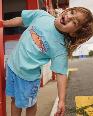 Riley Tee - SOFT AQUA