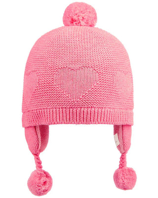 Organic Earmuff Heart Fuschia (LS)