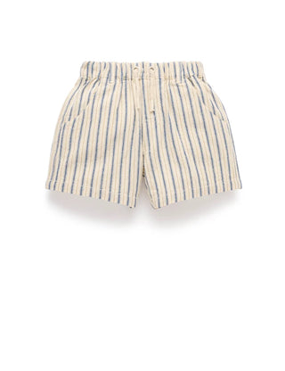 Pull On Striped Short - Ticking Stripe