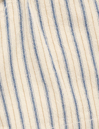 Pull On Striped Short - Ticking Stripe