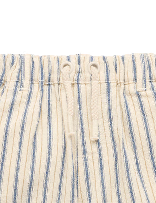 Pull On Striped Short - Ticking Stripe