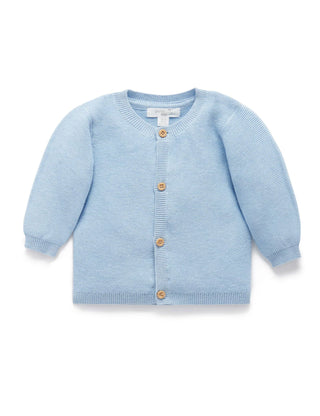 Textured Cardigan - Blue Melange