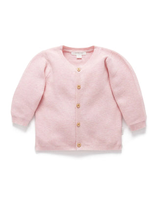 Textured Cardigan - Pink Melange